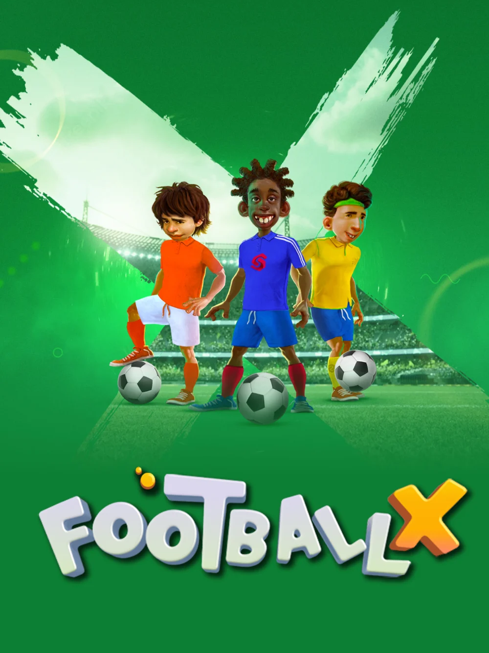 Tarjeta deportiva de fútbol con enfoque competitivo y energía de estadio.
